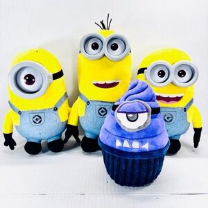 Despicable ME 3 Minion Dave, Kevin & Stuart Plush Stuffed Animal Toy Bundle